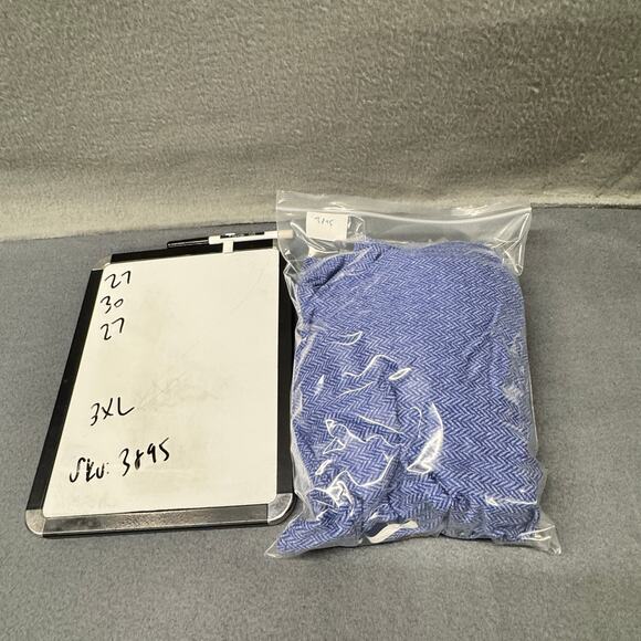 Rhoback 1/4 Zip Mens 3XL Blue Herringbone Pullover Golf Activewear - Picture 7 of 7